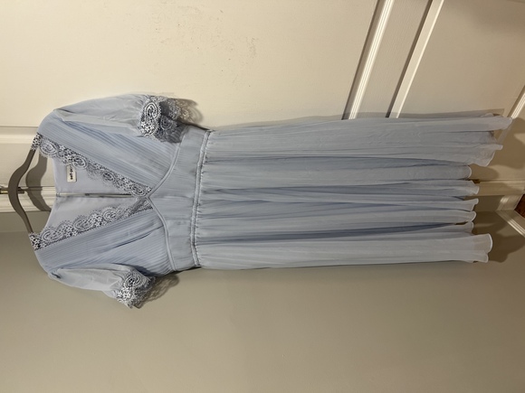 Self Portrait Lace-Detail Belted Midi Dress - Picture 3 of 5